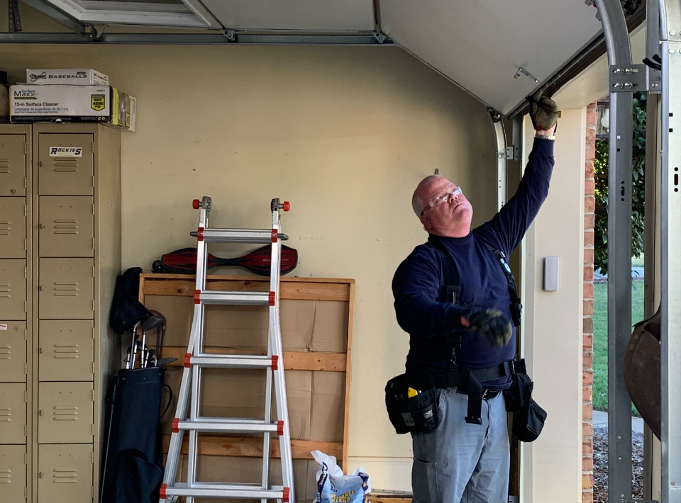 New garage door installation